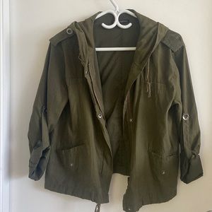 Brandy Melville Cropped Army Jacket